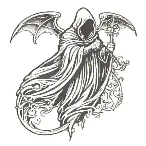 Comforting Grim Reaper Silohuette