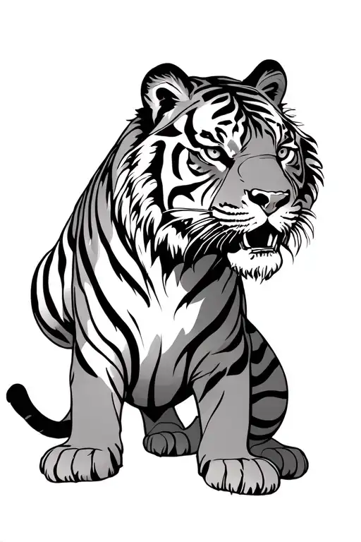 Traditional Crawling Tiger