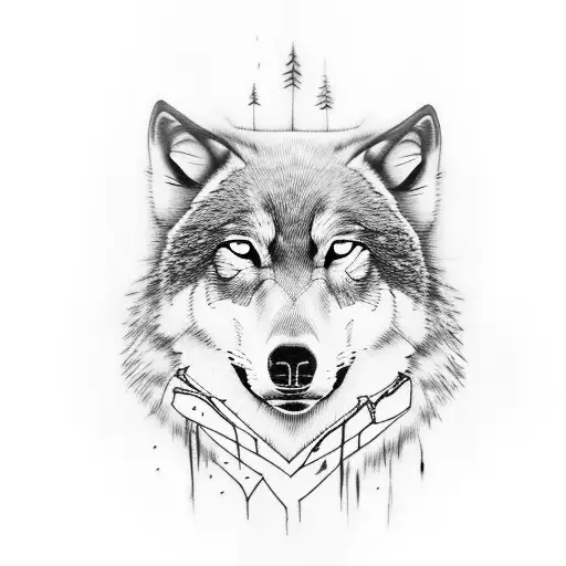 Man In Wolf Suit With Scar On Face