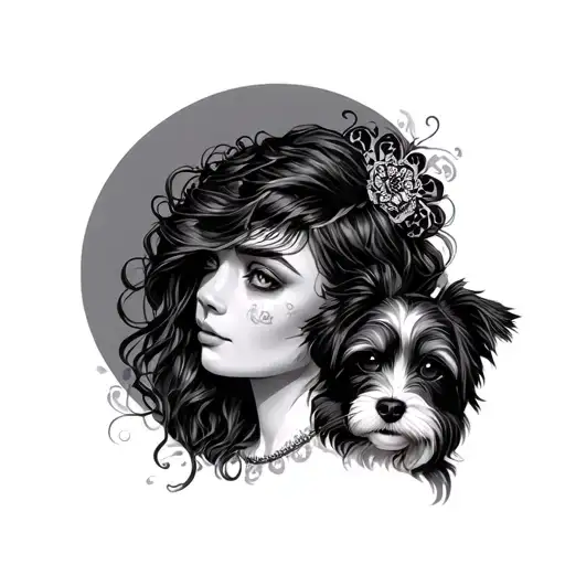 Aquarius Lady With A Dog