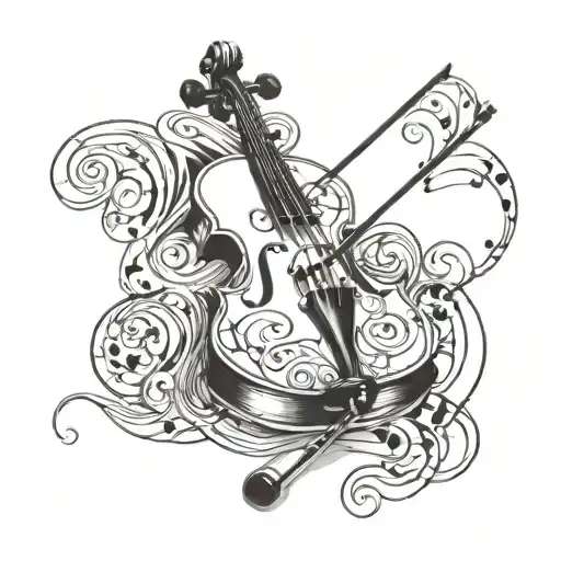 Violin Transforming Into Music Notes