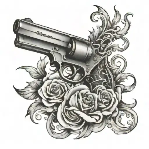 Name Incorporated With Gun Intertwined