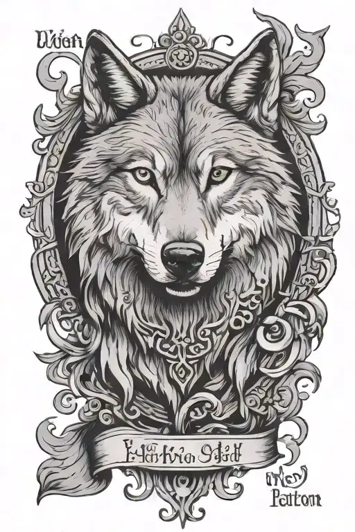 Wolf With Latin Quote