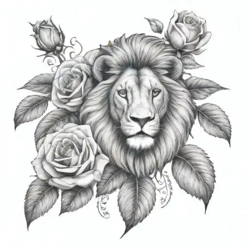 Lion Rose Roman Numerals Roses Growing