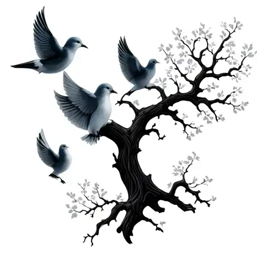 Tree And Doves