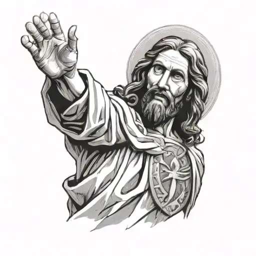 Jesus Holding Out His Hand