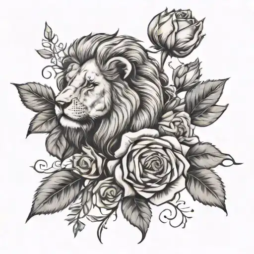 Lion Rose Roman Numerals Roses Growing