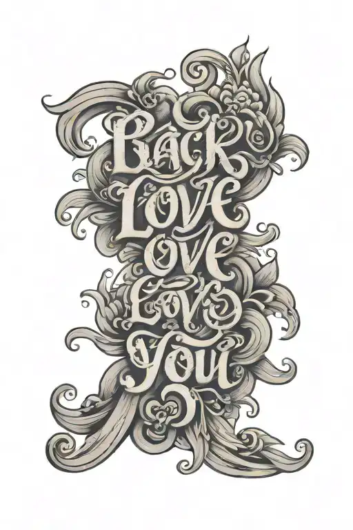 Back Tattooo Lettering Self Love You