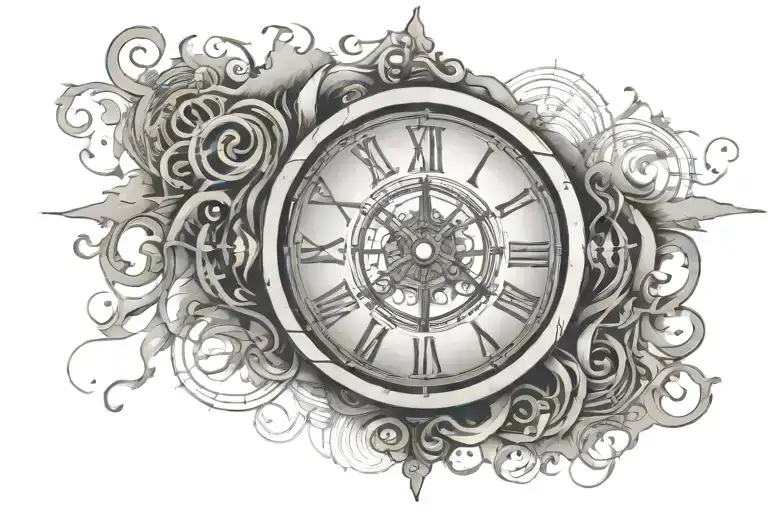 Roman Numerals In A Straight Line With Smoke Background