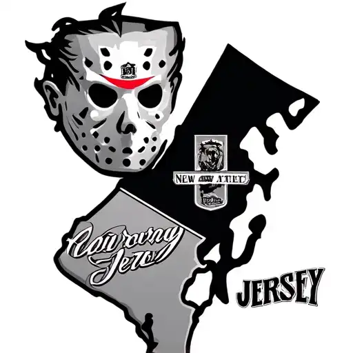 Different Images Of Jason In The Form Of The New Jersey State Outline