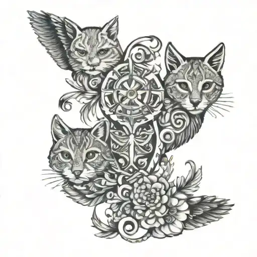 A Tattoo Design Represents My Three Children With A Nordic Theme