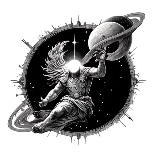 Cosmic God In Space Surrounded