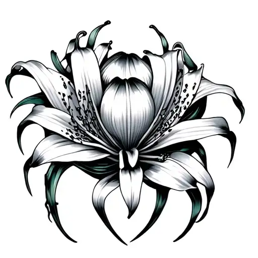 Spider Lily With Cyber Sigilism Style