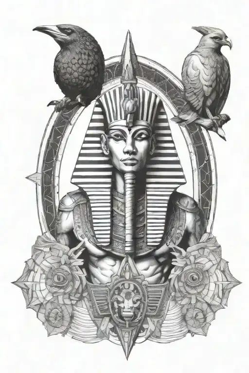 Egyptian God Ra And Intersteller Space Themed