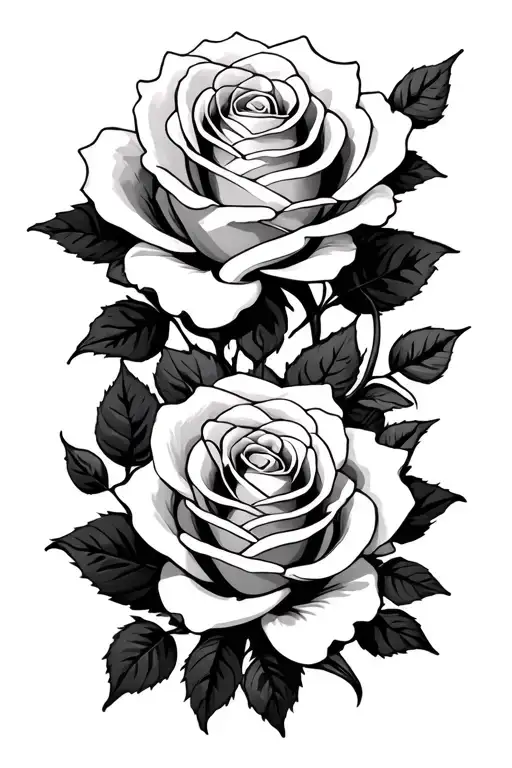 Symbolising Brother And Rose Intertwined