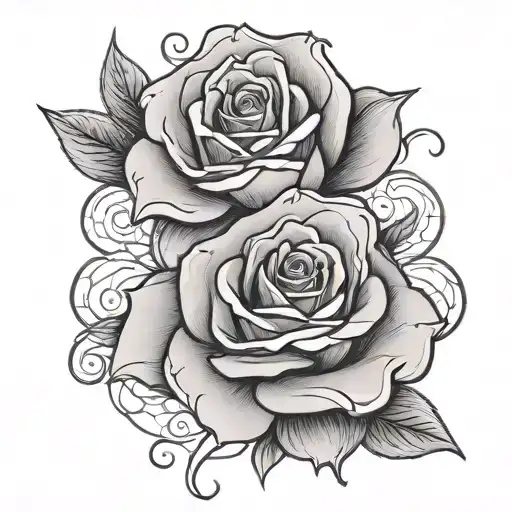 Rose Vertically Julio & Vianey Writting Tattoo Script Font