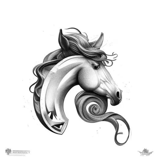 Horse Hoof And Swirls