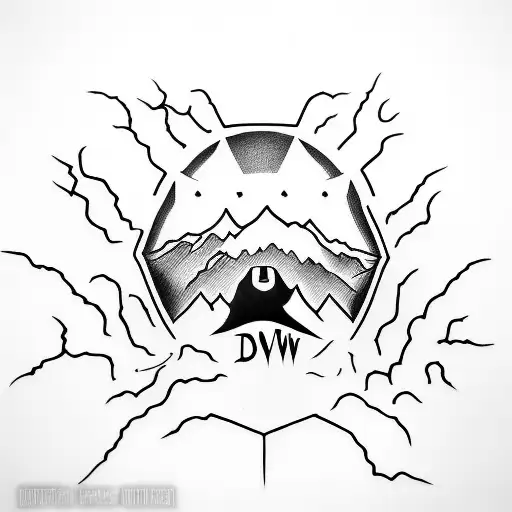 A Minimalist Tattoo Of A Mountain Dew Can With A Spooky Twist Inspired By Horror Novels And Movies