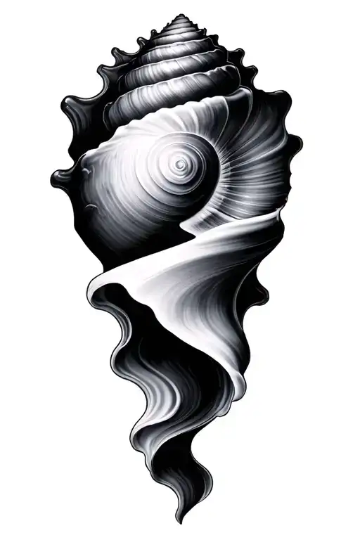 Fibannoci Squence Half Conch Shell Abstract