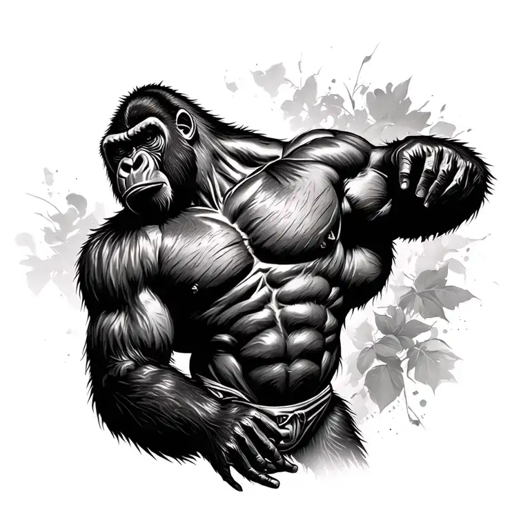 Muscular Agreesive Gorilla