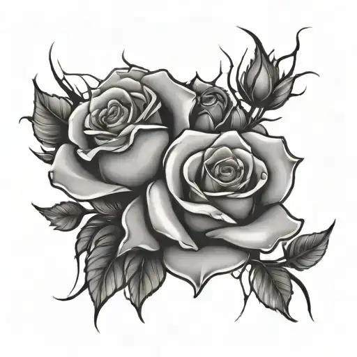 Roses Covered In A Broken Glass