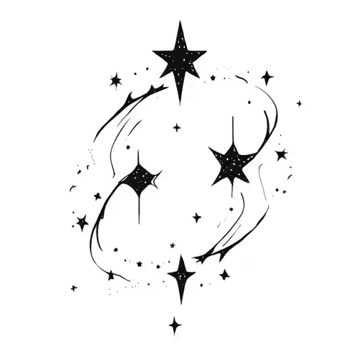 Space And Stars Forming The Shape Inside