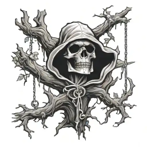 Death Hanging On A Tree