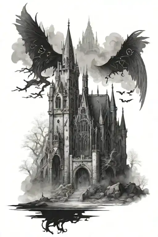 Gothic Castle That's Eerie Scene