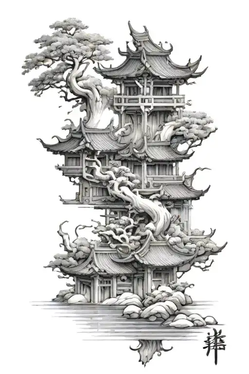 Still Water In Chinese Writing