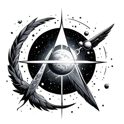 Atheist Symbol With Astronomy