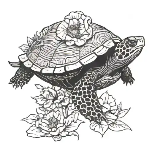 Poppy Coming Out Of Turtle Shell