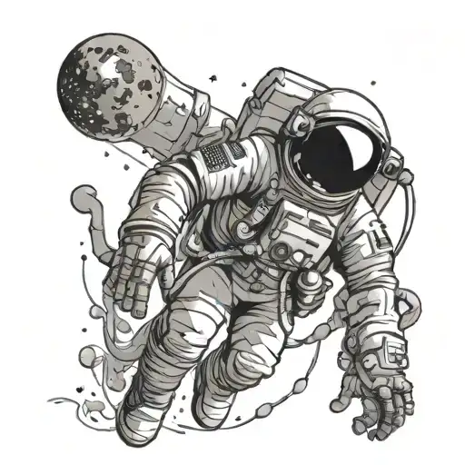 An Astronaut Exploring A Cosmic Jazz Club Inspired By Dave Brubeck's Music