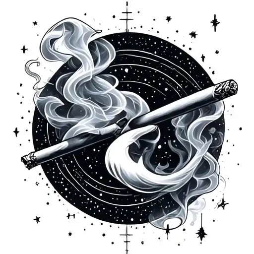 Gemini Constellation Smoking Cigarettes