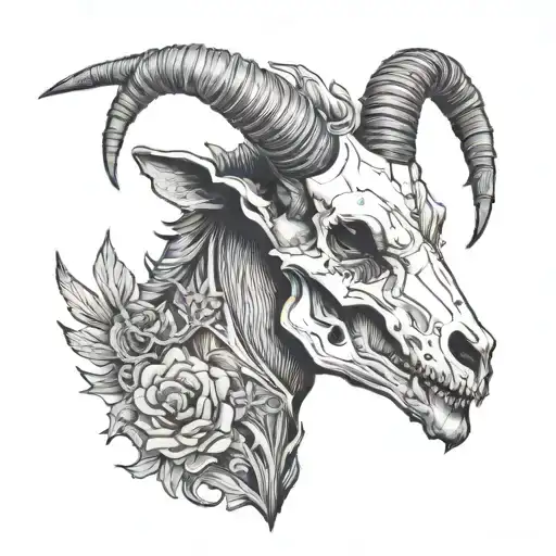 Goat Skull With A Spine Crown