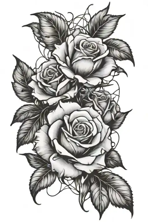 Roses Covered In A Broken Glass