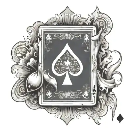 An Ace Of Spades Playing Card That Is Dripping Blood And Ithe Card Is On Fire