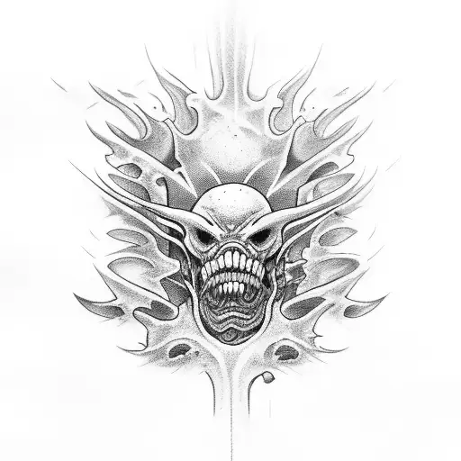 Full Right Arm Sleeve Tattoo Shadow Over Innsmouth Black Ink Deep Ones