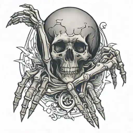 Skeleton Hand With Strika On It No Skull Surrounded
