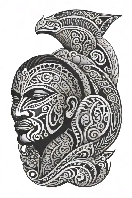 African Style Maori Drawings