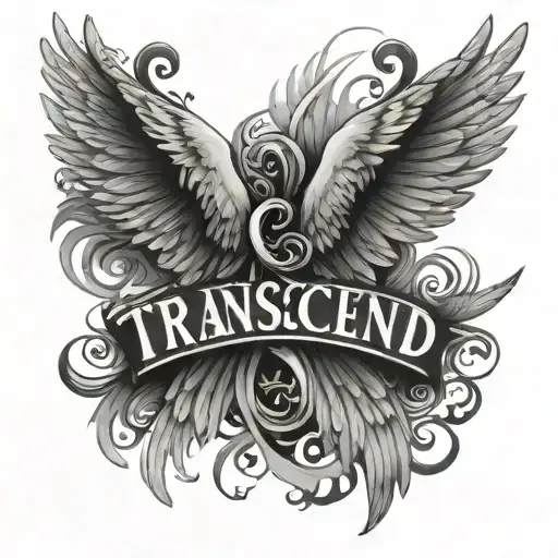 Transcend Word With Wings