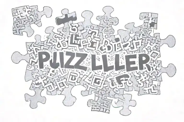 Puzzle Pieces With Puzzled Life Lettering