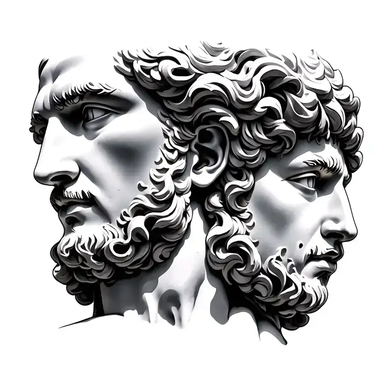 Face Of Greek God Statue