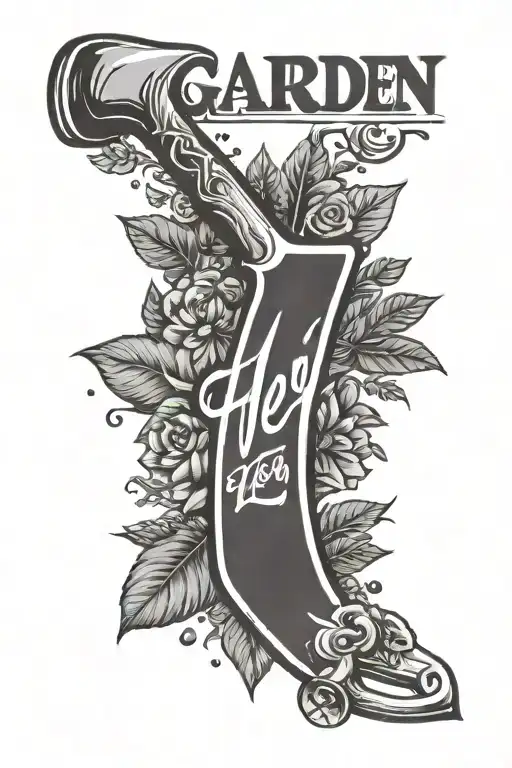 Garden Hoe Tool With Word Hey Along Handle