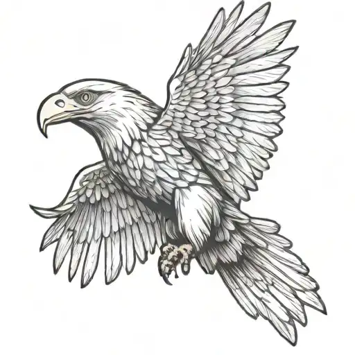Patriotic Eagle Soaring