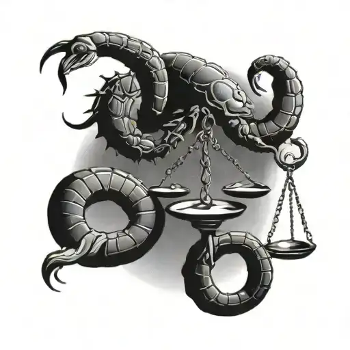 Scorpion Holding Balance Scales