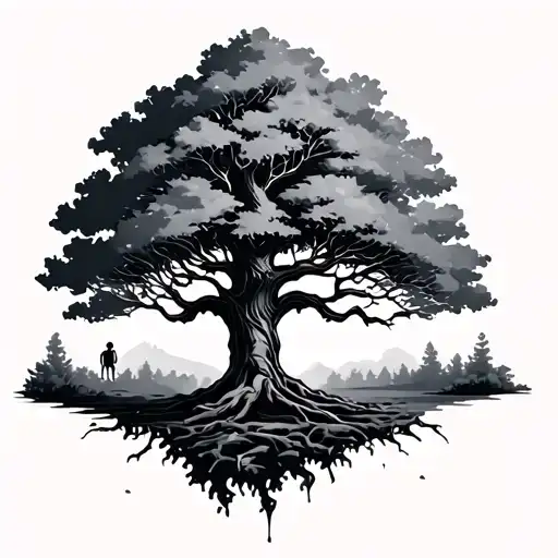 Tree Where Child Rocks