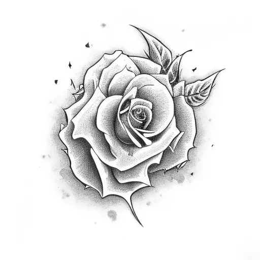 A Grim Reaper With Blue Roses