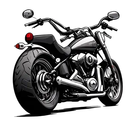 Sun In Negative Color Shoulder Motorcycle