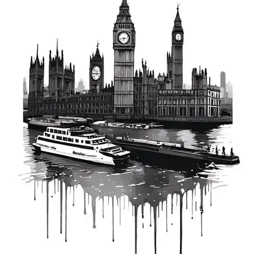 Small London Sky Line In Memory Of My London Marathon