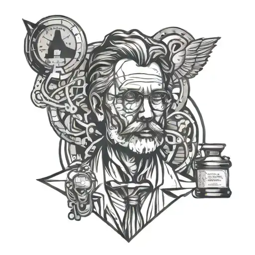 Medical Doctor Simple Line Drawing